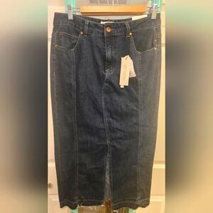 Rachel Zoe Blue Denim Maxi Skirt